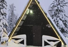 А-фрейм среди леса