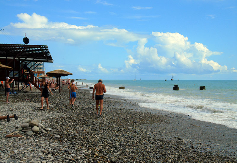 Пляж санатория бирюза в лазаревском фото